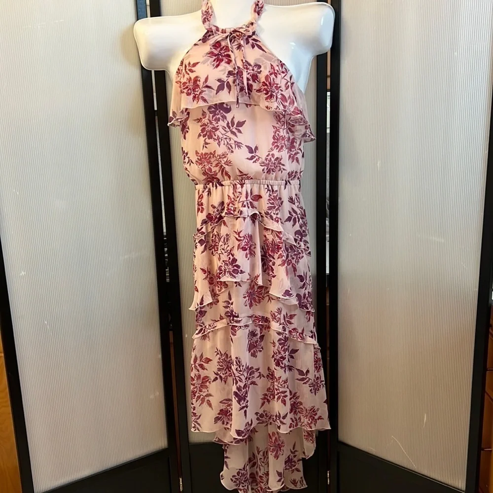 Express halter layered dress. Floral. Size L - Picture 1 of 11